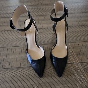 Nine West Black Ankle Strap Heels